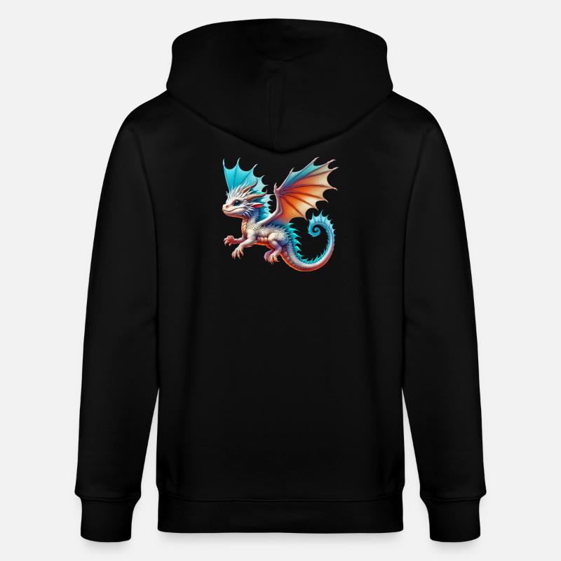 Drache - Stanley/Stella Unisex Bio-Kapuzenjacke CULTIVATOR  - Schwarz