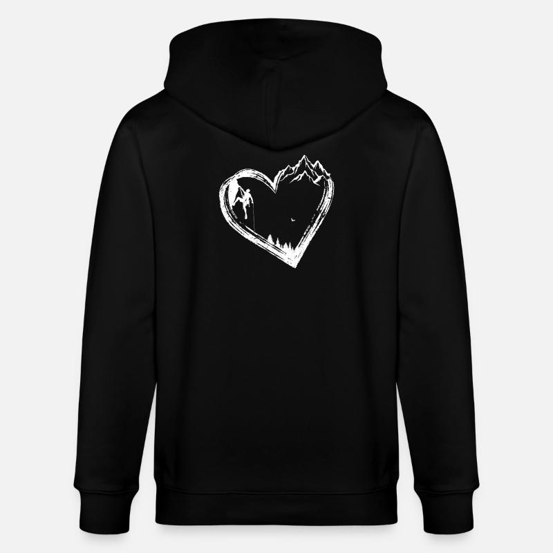 Bergherz-Kletterer - Stanley/Stella Unisex Bio-Kapuzenjacke CULTIVATOR  - Schwarz