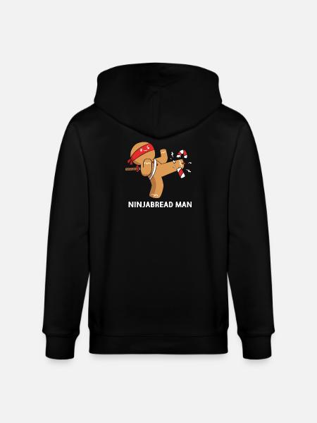 Gingerbread Man Christmas Gingerbread Lebkuchen - Stanley/Stella CULTIVATOR Unisex Organic Hooded Jacket - black