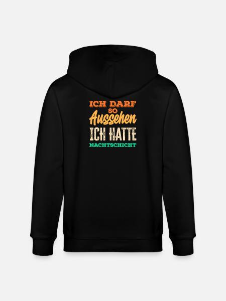 Nattevagt Jeg får lov til at se sådan ud - Stanley/Stella økologisk unisex-hættejakke CULTIVATOR  - sort