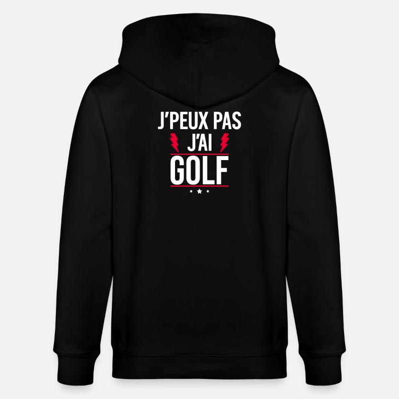 J’peux pas j’ai golf Humour Golf - Veste à capuche bio CULTIVATOR Stanley/Stella Unisexe - noir