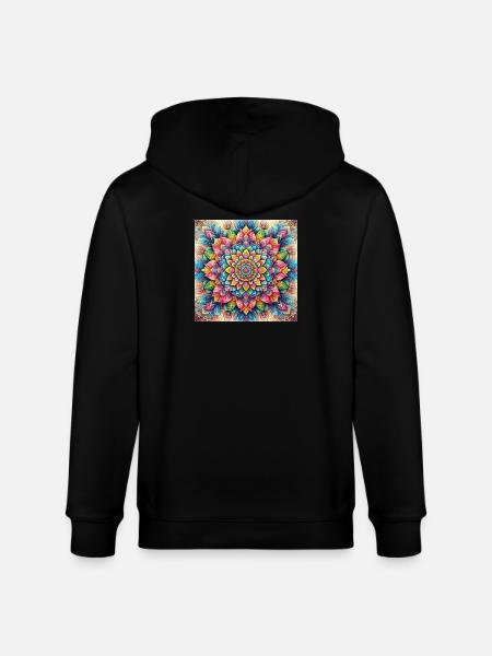 Living Mandala Splendor Art - Stanley/Stella CULTIVATOR Unisex Organic Hooded Jacket - black