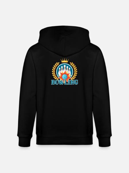 Royal Crown Bowling - Stanley/Stella CULTIVATOR  Unisex Organic Hooded Jacket - black