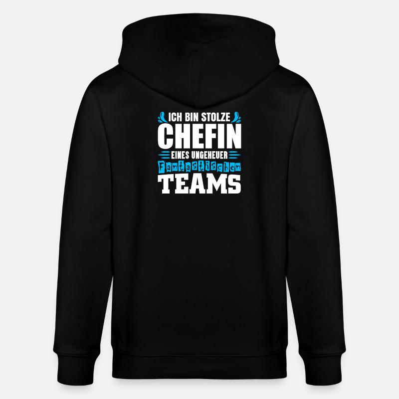 Stolze Chefin Chef Frau Abteilungsleiter Teamchef - Stanley/Stella Unisex Bio-Kapuzenjacke CULTIVATOR - Schwarz