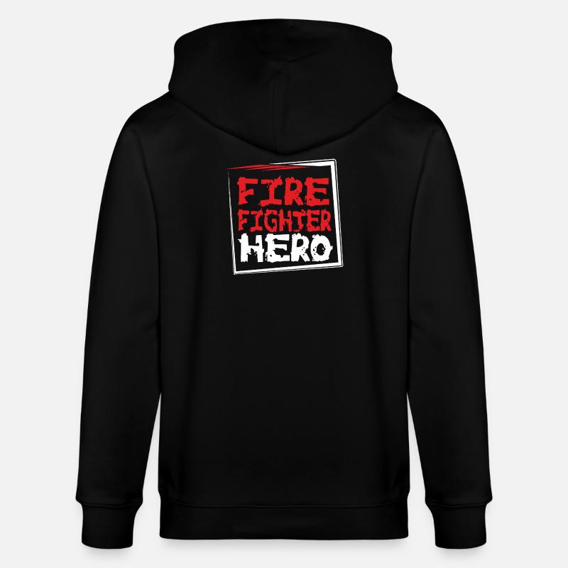 FIREFIGHTERHERO - Stanley/Stella Unisex Bio-Kapuzenjacke CULTIVATOR  - Schwarz