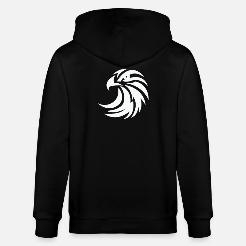 Adler Silhouette - Stanley/Stella Unisex Bio-Kapuzenjacke CULTIVATOR  - Schwarz