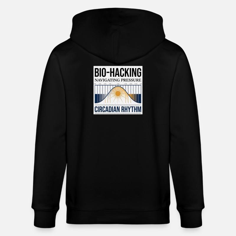 Bio Hacking - Stanley/Stella Unisex Bio-Kapuzenjacke CULTIVATOR  - Schwarz