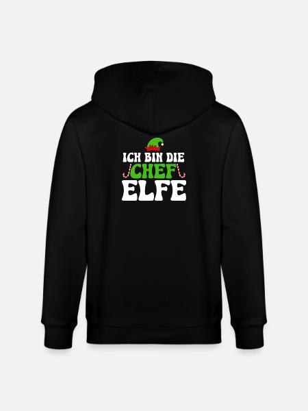 Ich bin die Chefelfe - Stanley/Stella Unisex Bio-Kapuzenjacke CULTIVATOR - Schwarz