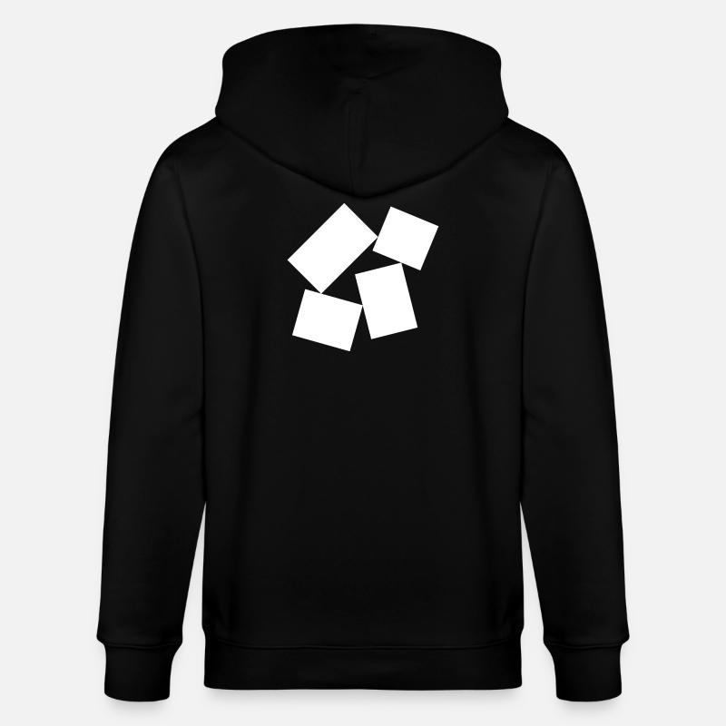 Fette Quadrate-Komposition - Stanley/Stella Unisex Bio-Kapuzenjacke CULTIVATOR  - Schwarz