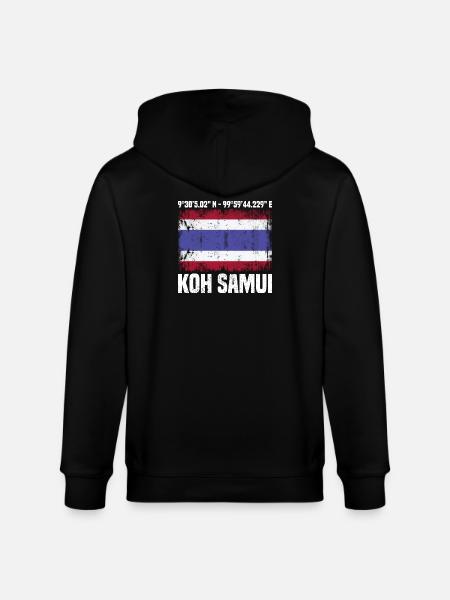 Coordonnées de Koh Samui - Veste à capuche bio CULTIVATOR Stanley/Stella Unisexe - noir