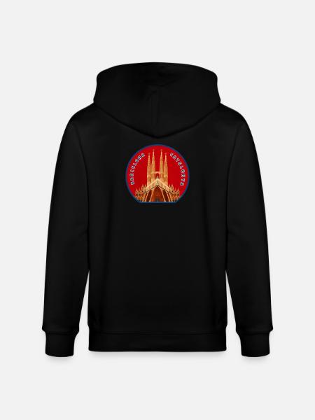 Sagrada Família Emblem Circle - Stanley/Stella CULTIVATOR  Unisex Organic Hooded Jacket - black