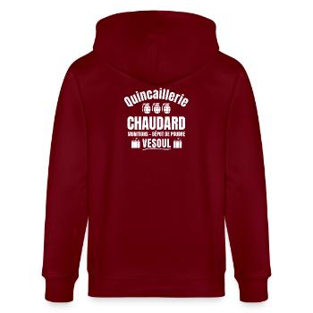 septième compagnie, film culte, chaudard - Veste à capuche bio CULTIVATOR Stanley/Stella Unisexe - bordeaux - Dos - Anna (173cm)