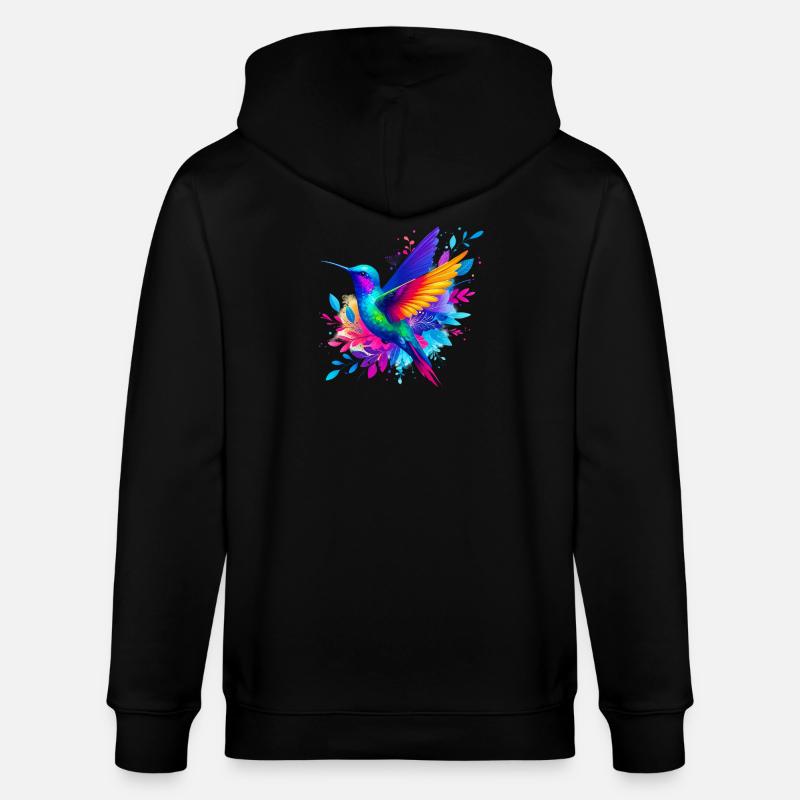 Kolibri - Stanley/Stella Unisex Bio-Kapuzenjacke CULTIVATOR  - Schwarz