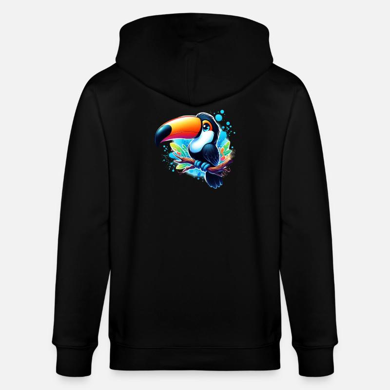 Toucan - Veste à capuche bio CULTIVATOR Stanley/Stella Unisexe - noir