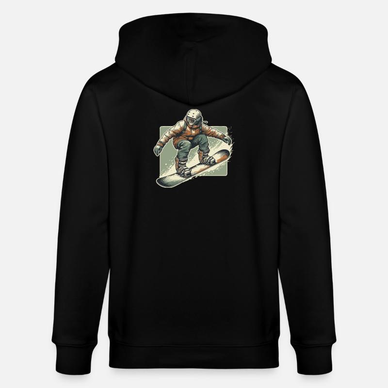 Snowboarder - Stanley/Stella Unisex Bio-Kapuzenjacke CULTIVATOR - Schwarz