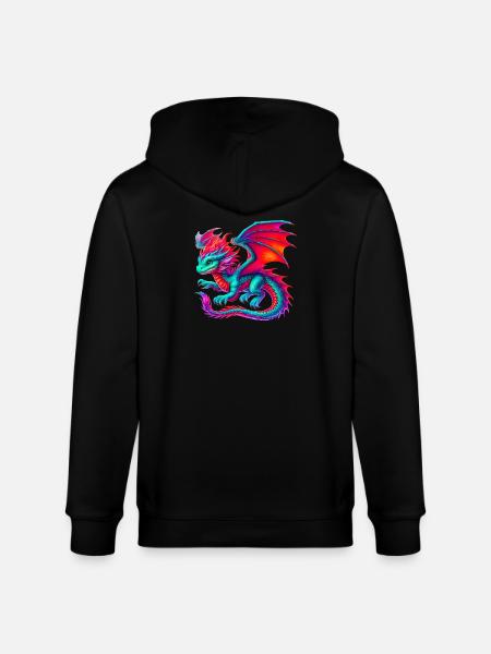 Dragon - Stanley/Stella CULTIVATOR  Unisex Organic Hooded Jacket - black