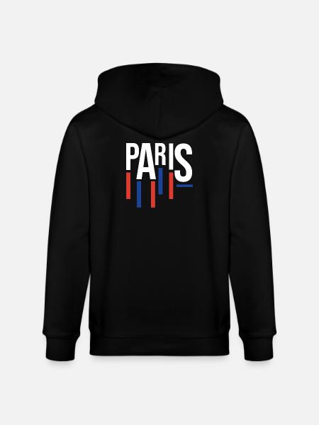 Pariser Typografie mit Flaggenakzenten - Stanley/Stella Unisex Bio-Kapuzenjacke CULTIVATOR - Schwarz