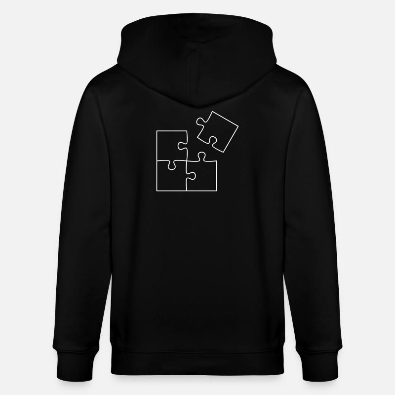 Puzzle - Stanley/Stella CULTIVATOR  Unisex Organic Hooded Jacket - black