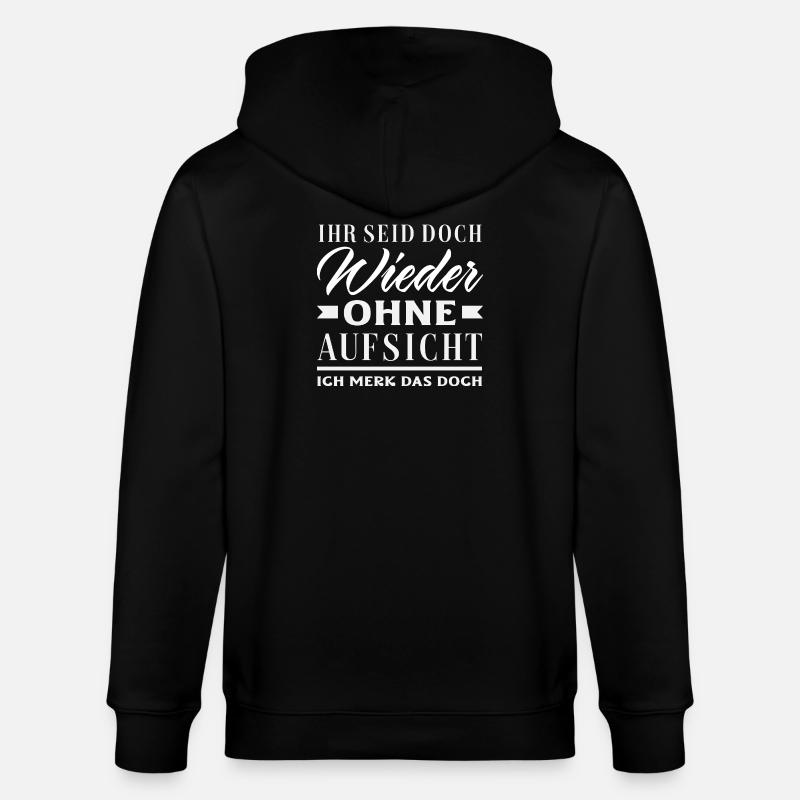 Again without supervision – sarcasm - Stanley/Stella CULTIVATOR  Unisex Organic Hooded Jacket - black