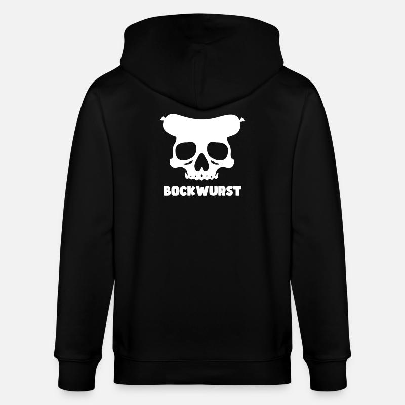 Graphique de crâne de Bockwurst - Veste à capuche bio CULTIVATOR Stanley/Stella Unisexe - noir