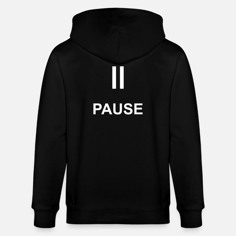 Pause Auszeit Geschenk Statement - Stanley/Stella Unisex Bio-Kapuzenjacke CULTIVATOR  - Schwarz