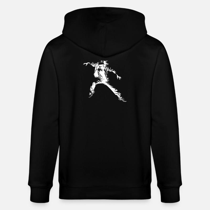 Breakdance Sketch - Stanley/Stella Unisex Bio-Kapuzenjacke CULTIVATOR - Schwarz