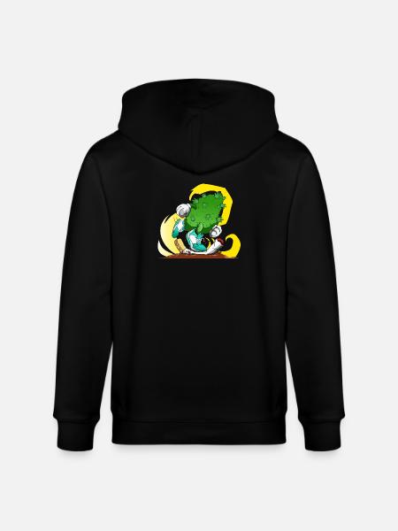 Smoke weed, not cigarettes - Stanley/Stella CULTIVATOR  Unisex Organic Hooded Jacket - black