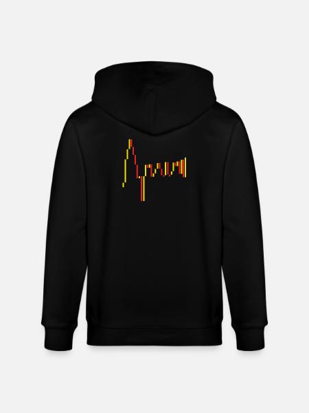 Spain Stock Exchange Red Yellow - Stanley/Stella CULTIVATOR Unisex Organic Hooded Jacket - black