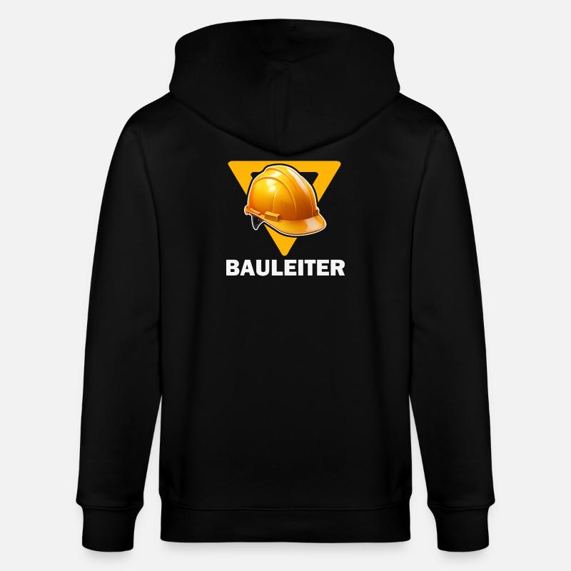 Baustellenleiter Bauhelm - Stanley/Stella Unisex Bio-Kapuzenjacke CULTIVATOR  - Schwarz