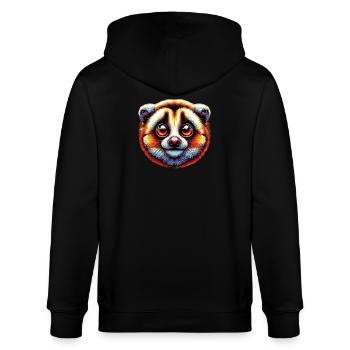 Lori Lento Slow Loris - Stanley/Stella Unisex Bio-Kapuzenjacke CULTIVATOR  - Schwarz - Hinten - Anna (173cm)