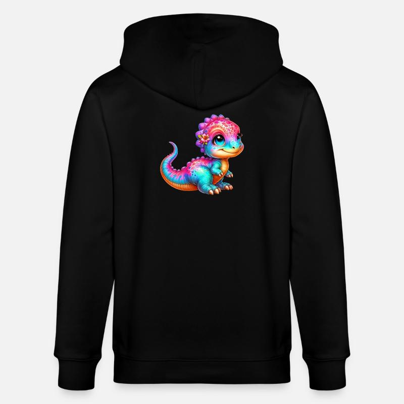 Dinosaure - Veste à capuche bio CULTIVATOR Stanley/Stella Unisexe - noir