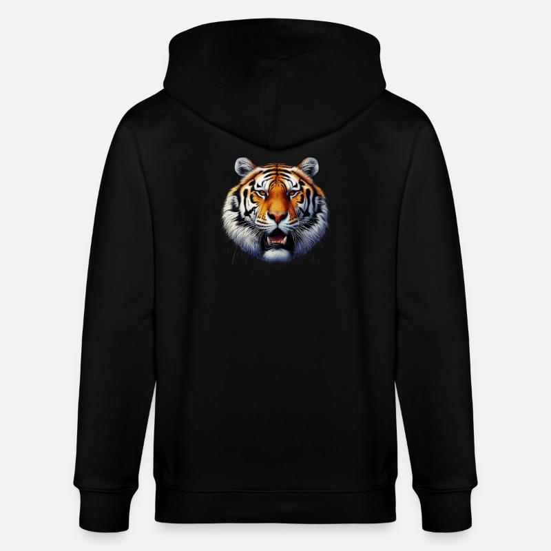 Tiger - Stanley/Stella Unisex Bio-Kapuzenjacke CULTIVATOR  - Schwarz