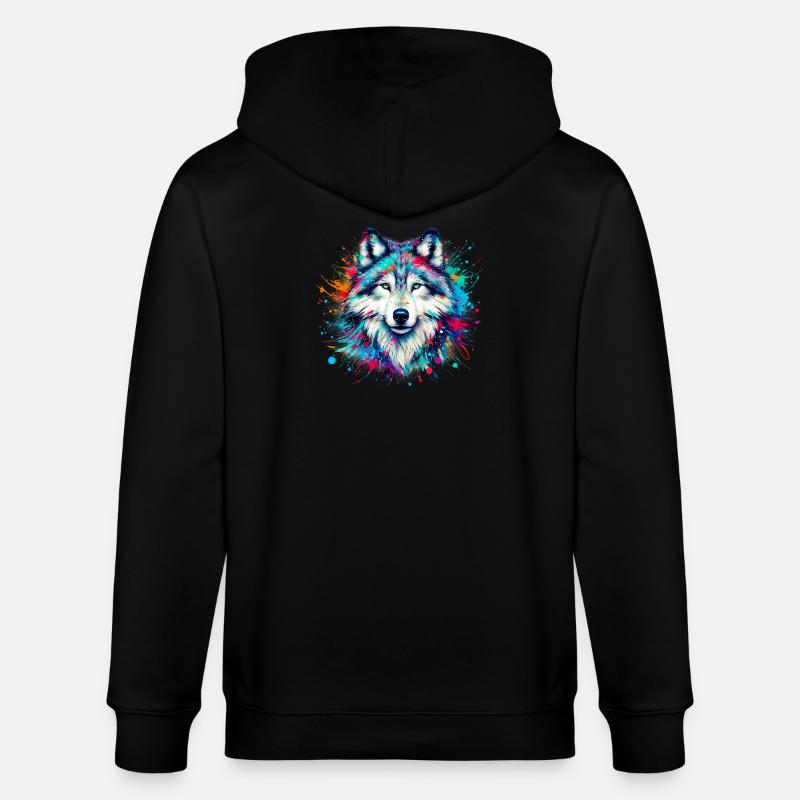 Wolf - Stanley/Stella Unisex Bio-Kapuzenjacke CULTIVATOR - Schwarz