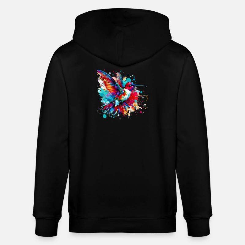 Kolibri - Stanley/Stella Unisex Bio-Kapuzenjacke CULTIVATOR - Schwarz