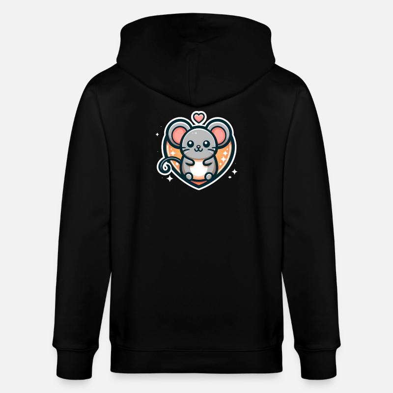 Lieblingsmaus - Stanley/Stella Unisex Bio-Kapuzenjacke CULTIVATOR - Schwarz