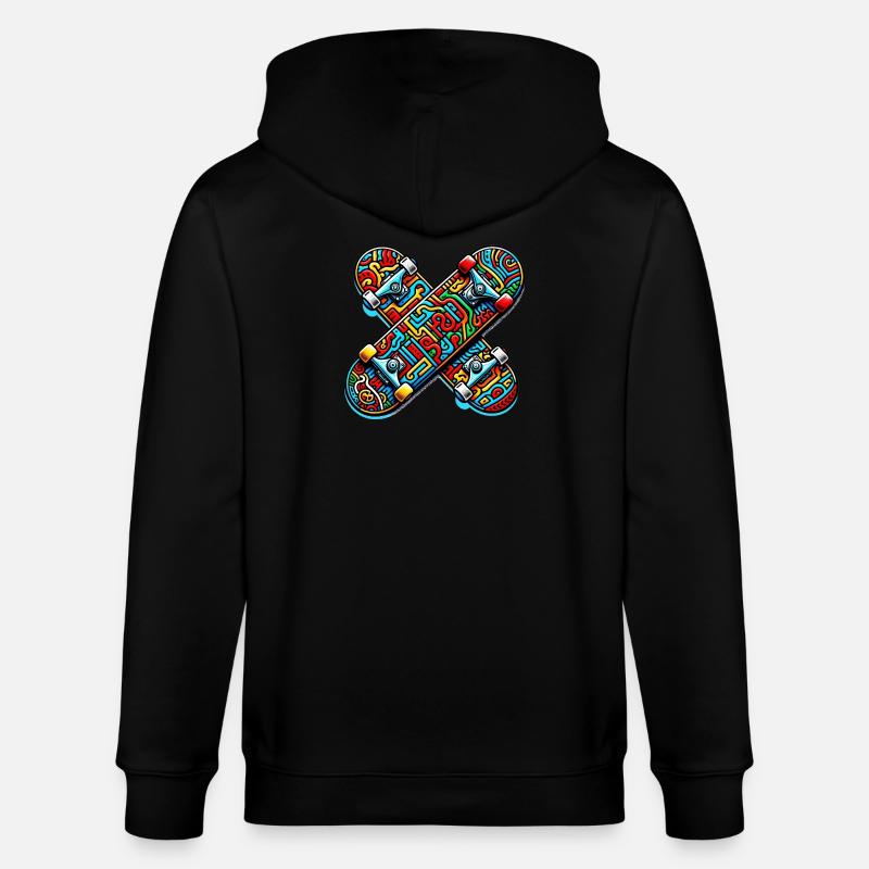 Skateboard - Veste à capuche bio CULTIVATOR Stanley/Stella Unisexe - noir