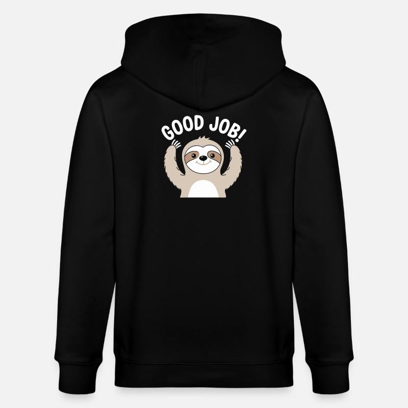 Faultier Gute Arbeit Prost - Stanley/Stella Unisex Bio-Kapuzenjacke CULTIVATOR  - Schwarz