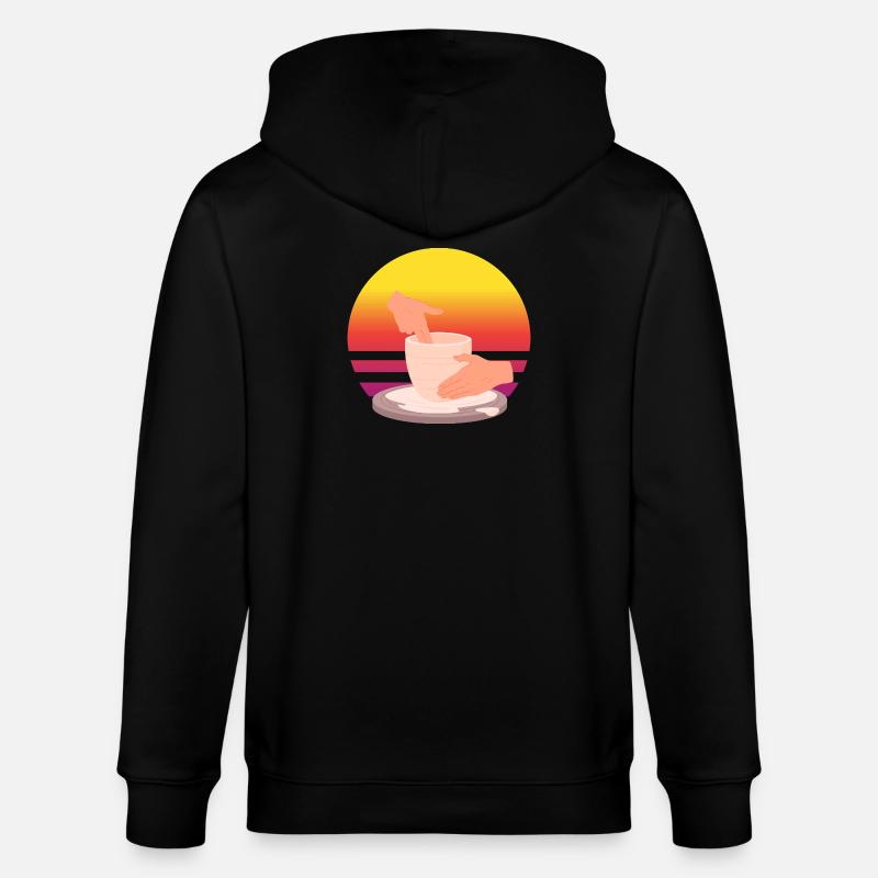 Passion céramique Coucher de soleil - Veste à capuche bio CULTIVATOR Stanley/Stella Unisexe - noir