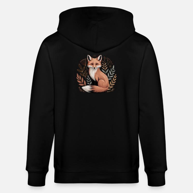 Boho Fuchs - Stanley/Stella Unisex Bio-Kapuzenjacke CULTIVATOR  - Schwarz