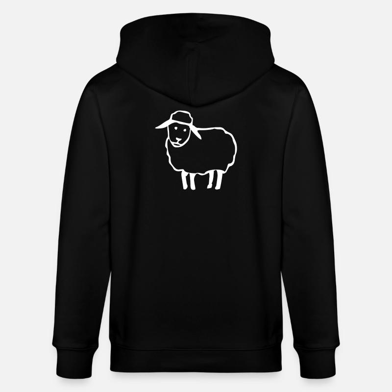 Schaf - Stanley/Stella Unisex Bio-Kapuzenjacke CULTIVATOR  - Schwarz