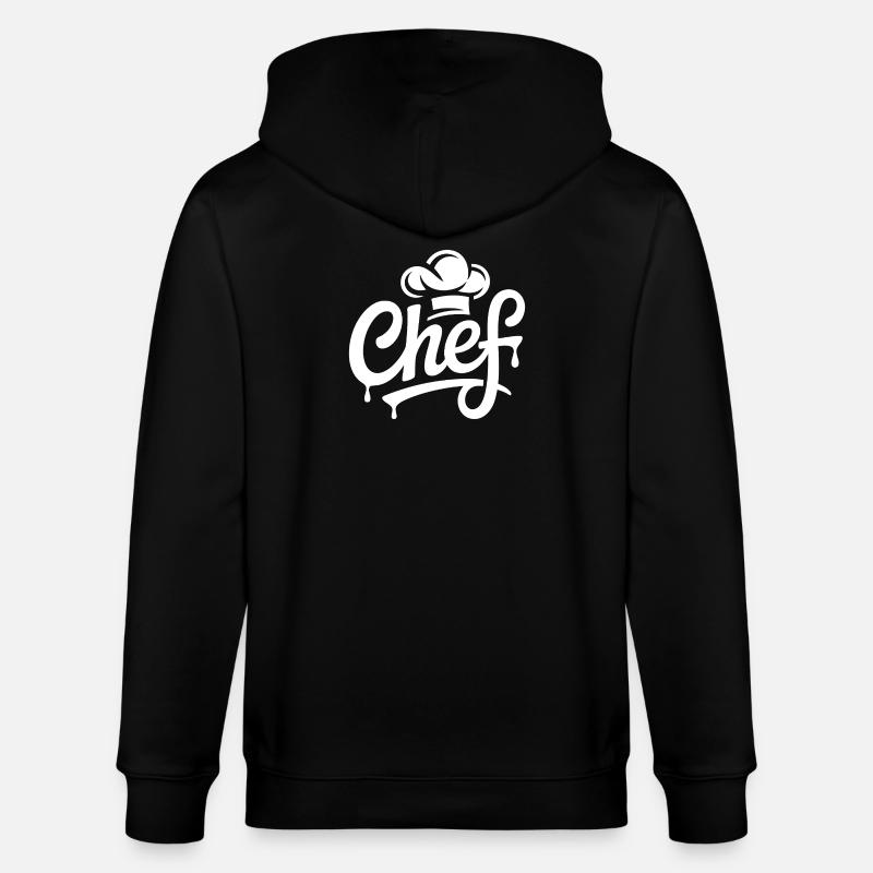 Lettrage du logo du chef - Veste à capuche bio CULTIVATOR Stanley/Stella Unisexe - noir