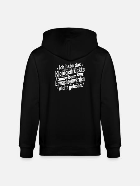 Kleingedruckte beim Erwachsenwerden - Stanley/Stella Unisex Bio-Kapuzenjacke CULTIVATOR  - Schwarz
