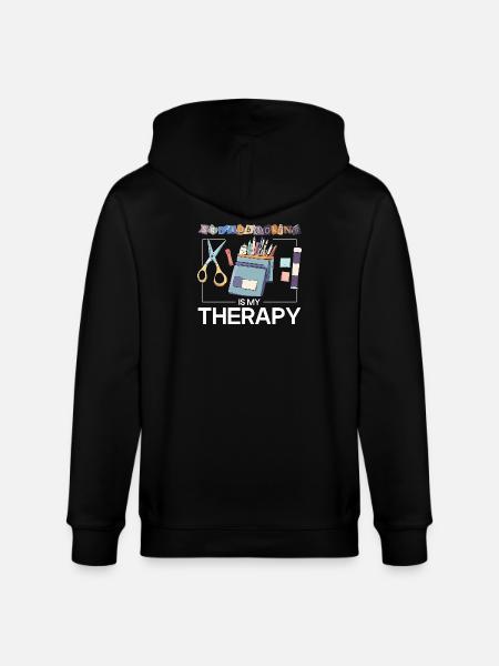 Le scrapbooking, c’est une thérapie - Veste à capuche bio CULTIVATOR Stanley/Stella Unisexe - noir