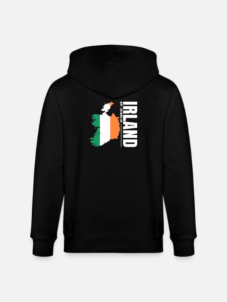 Ireland Emigrate - Stanley/Stella CULTIVATOR Unisex Organic Hooded Jacket - black