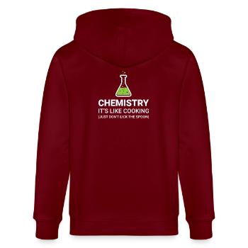 La chimie, c’est comme la cuisine - Veste à capuche bio CULTIVATOR Stanley/Stella Unisexe - bordeaux - Dos - Anna (173cm)