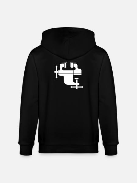 Vice Tool Icon Symbol Illustration - Stanley/Stella CULTIVATOR  Unisex Organic Hooded Jacket - black