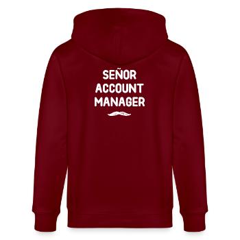 Gestionnaire de compte Señor - Veste à capuche bio CULTIVATOR Stanley/Stella Unisexe - bordeaux - Dos - Anna (173cm)