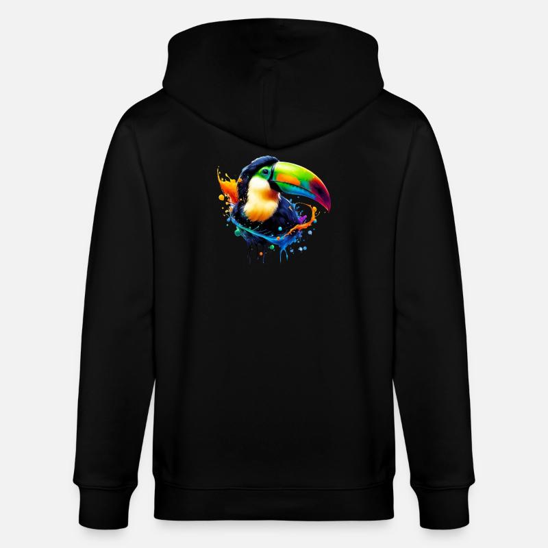Tukan - Stanley/Stella Unisex Bio-Kapuzenjacke CULTIVATOR  - Schwarz