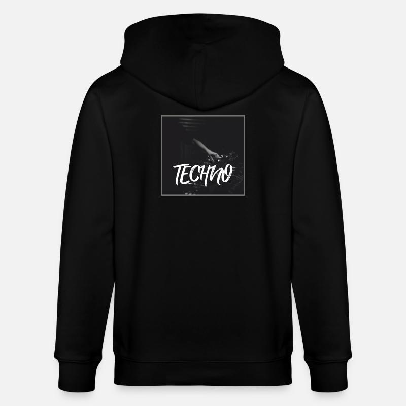 Design techno énergique avec motif DJ - Veste à capuche bio CULTIVATOR Stanley/Stella Unisexe - noir