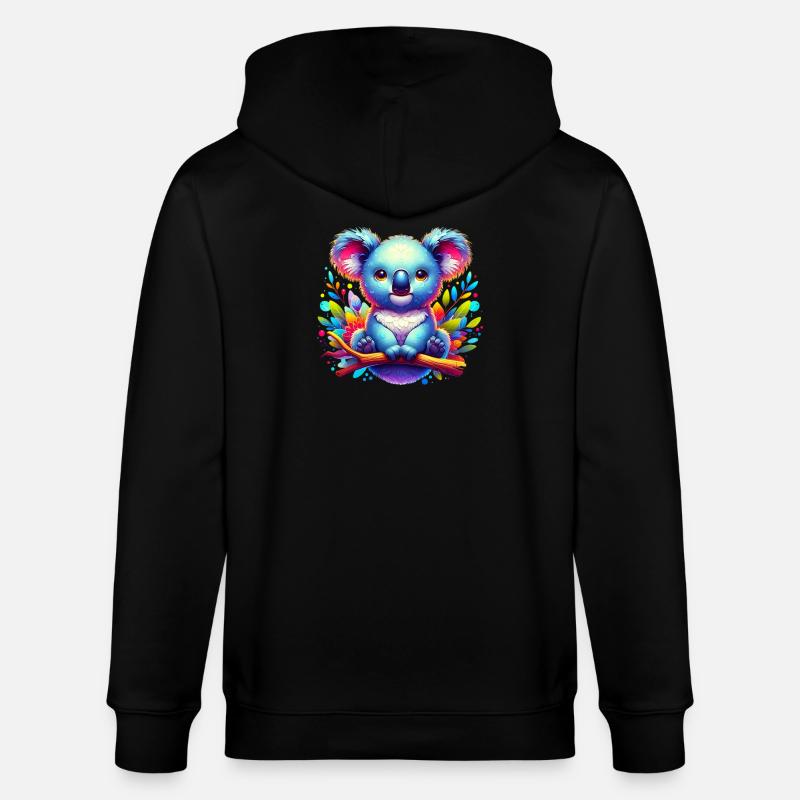 Koala - Veste à capuche bio CULTIVATOR Stanley/Stella Unisexe - noir
